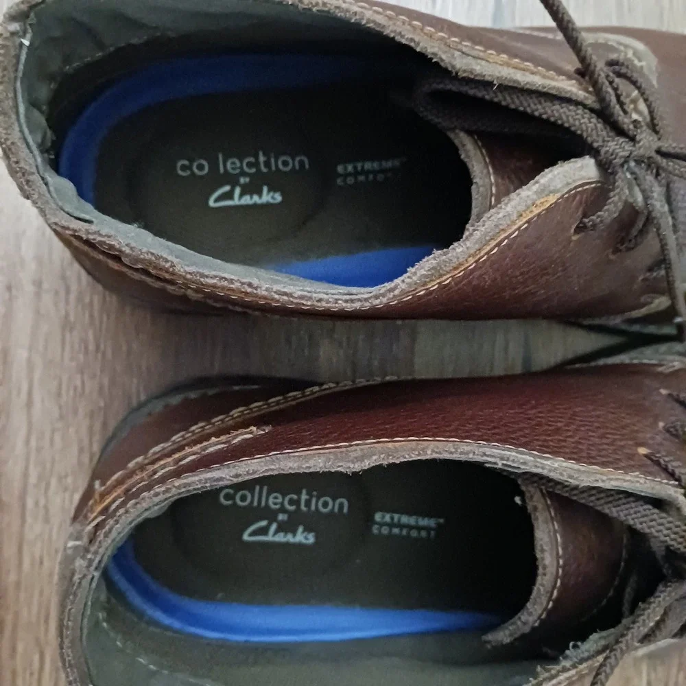 Clarks Morris Peak Waterproof Chukka Boots Mens 13 Brown Tumbled Leather Lace Up